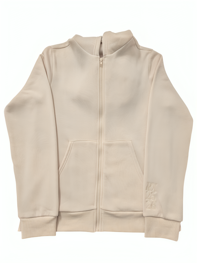 RX Tour Zip-up.Hoodie.Oatmeal.Front