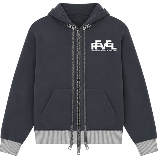 REVEL Double Zip Up Sweatshirt